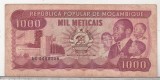 bnk bn Mozambic 1000 meticais 1986 circulata