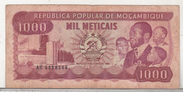 bnk bn Mozambic 1000 meticais 1986 circulata