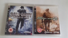 LOT 2 Jocuri Call of duty - World at war - MW 2 - PS3 [Second hand] foto