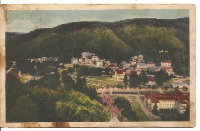 (A) carte postala-SLANIC MOLDOVA vedere generala 1939