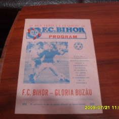 program FC Bihor - Gloria Buzau