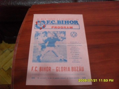 program FC Bihor - Gloria Buzau foto