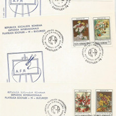 (No1) FDC ROMANIA -LP 986/987- EXPOZITIA iNTERNATIONAALA SOCFILEX 79 BUCURESTI