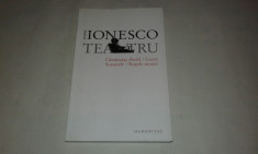 IONESCO \ IONESCU - TEATRU Cantareata cheala\Lectia\Scaunele\Regele moare foto