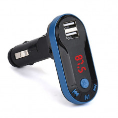 PACHET: Modulator FM bluetooth cu incarcator USB + Priza auto tripla foto