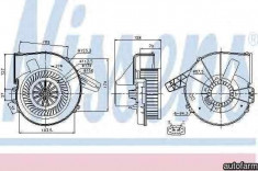 Ventilator aeroterma interior habitaclu SKODA FABIA Producator NISSENS 87028 foto