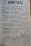 Ziarul Observatorul ; Politic , national si literar , an 1 ,nr. 50 , Sibiu ,1878