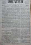 Cumpara ieftin Ziarul Observatorul ; Politic , national si literar , an 1 ,nr. 57 , Sibiu ,1878