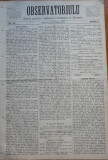 Ziarul Observatorul ; Politic , national si literar , an 1 ,nr. 54 , Sibiu ,1878