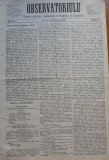 Ziarul Observatorul ; Politic , national si literar , an 1 ,nr. 51 , Sibiu ,1878