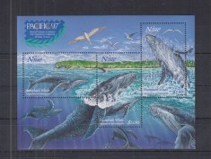 NIUE 1997 FAUNA MARINA BALENE foto