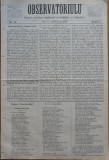 Cumpara ieftin Ziarul Observatorul ; Politic , national si literar , an 1 ,nr. 49 , Sibiu ,1878