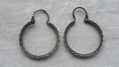 argint CERCEI ROTUNZI superbi VECHI vintage VECHI patina MINUNATA de efect