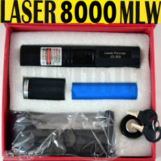 Laser Verde Lasere Pointer 8000mw Cu Acumulator Si Incarcator foto