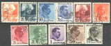 Romania 1936 - CAROL II CU &bdquo;POSTA&rdquo;. UZUALE, serie stampilata, CR2, Regi, Stampilat