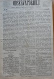 Ziarul Observatorul ; Politic , national si literar , an 1 ,nr. 56 , Sibiu ,1878