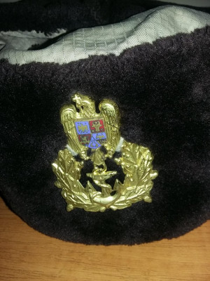 Caciula militara vintage,caciula cu emblema/cuc ofiter militar,de Colectie,T.GR foto