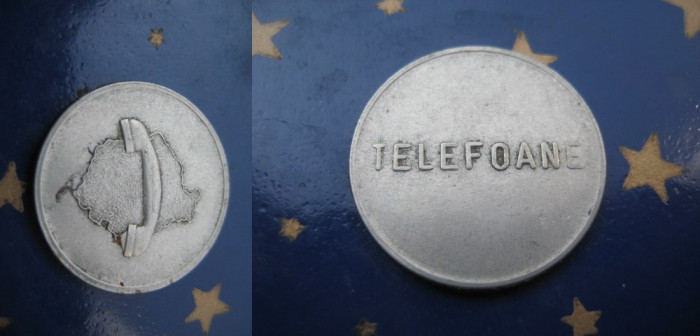 Set 4 Monede Telefoane vechi 3Romania+1 Ungaria.