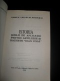 Gh. Bichicean - Istoria Şcolii de aplicaţie pentru artil. şi rachete *Ioan Vodă*