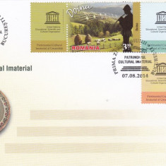 ROMANIA 2014 LP 2034 - ROMANIA IN PATRIMONIUL CULTURAL IMATERIAL UNESCO FDC