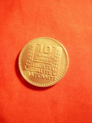 Moneda 10 franci 1984 Cu-Ni Franta foto