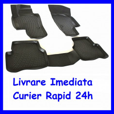 Covoare cauciuc stil tavita VW PASSAT B6 2005-2010 NEGRE AL-151116-8 foto