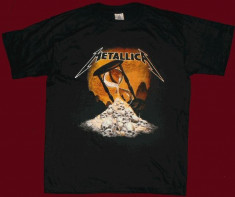 Tricou Metallica - clepsidra ,calitate 180 grame,tricouri formatii rock foto