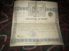 certificat de botez an 1925 rar acest model caiet diplome foto