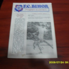 Program supliment FC Bihor iun. 1983