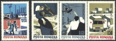 Romania 1970 - INUNDATIA I, serie nestampilata Z7 foto
