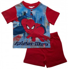 Pijama copii cu maneca scurta, Spiderman Marvel,in cutie, rosu , 5,6,7,8 ani foto