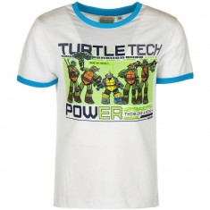 Tricou copii Testoasele Ninja, Turtles Ninja, alb , 3,4,6 ani/98,104,116cm foto