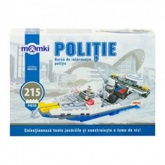 Set constructie MomKi tip Lego Barca Politie 215 piese foto