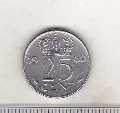 bnk mnd Olanda 25 cent 1969