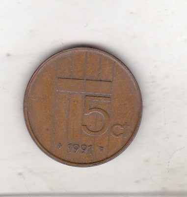 bnk mnd Olanda 5 cent 1991 foto
