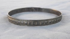 argint BRATARA TRIBALA tip CATUSA vintage VECHE patina MINUNATA de efect SUPERBA
