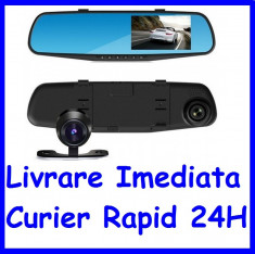 Monitor 4inch tip oglinda cu 2 camere fata-spate DVR F1-50 foto