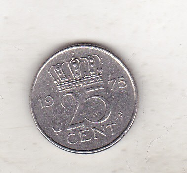 bnk mnd Olanda 25 cent 1975 foto