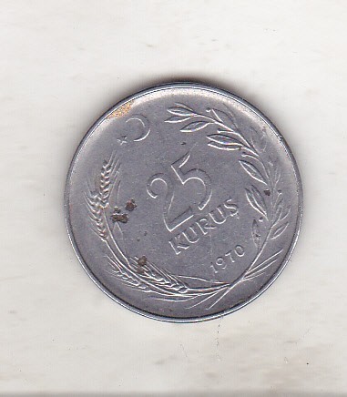 bnk mnd Turcia 25 kurus 1970