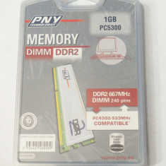 Modul memorie PC DIMM DDR 2 PC2 5300 1 Gb DDR 2 667 MHz PNY sigilat