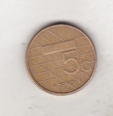 bnk mnd Olanda 5 guldeni 1990 foto