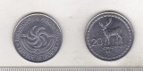 Bnk mnd Georgia 20 thetri 1993 unc , fauna, Europa