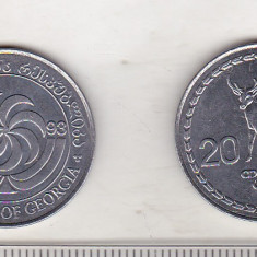 bnk mnd Georgia 20 thetri 1993 unc , fauna