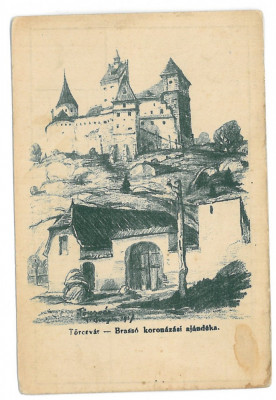 611 - BRAN Castle, Brasov, Romania - old postcard - unused foto