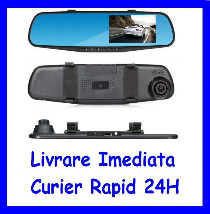 Monitor 4inch tip oglinda cu camera frontala DVR F1-49 Monitor 4inch tip oglinda cu camera frontala DVR F1-49