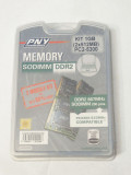 Kit 1 Gb memorie laptop SODIMM DDR 2 PC2 5300 2x512 Mb DDR 2 667 MHz PNY sigilat