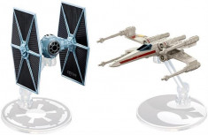 Jucarie Hot Wheels Star Wars Starships Tie Fighter Vs. X-Wing Fighter Set Of 2 foto