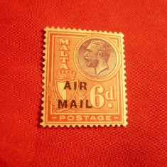 Serie 6 pence Air Mail George V - Malta 1928 ,nestampilat,sarniera