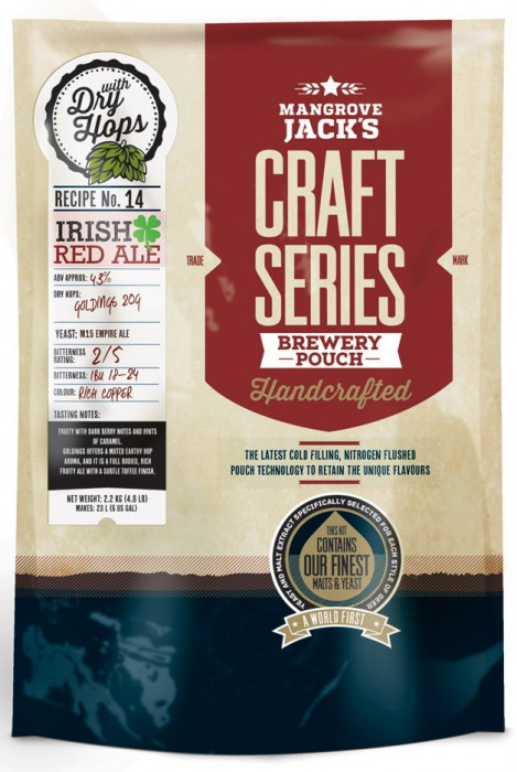 Mangrove Jack&#039;s Craft Series Irish Red Ale - kit pentru bere de casa 23 litri