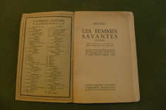 Les femmes savantes par Moliere-comedie- Librairie Hachette, Paris 1935 foto